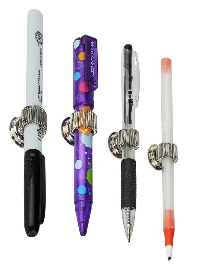 Tvoip 6Pcs Pen Magnet Holder Stainless Steel Magnetic Pen Holder for Fridge,whiteboard - Use as Magnetic Whiteboard Accessory, Marker or Pen Magnet - Image 5