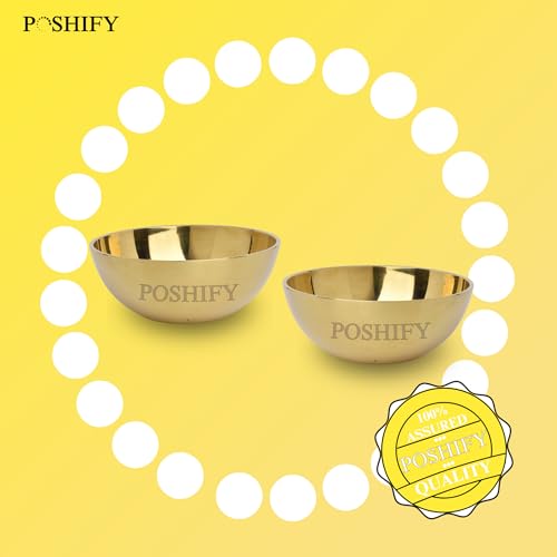 POSHIFY Heavy Brass Katori (Pack of 2) - Elegant Heavy Brass Katori for Puja Rituals, Luxury Home Decor, and Spiritual Growth - Image 5