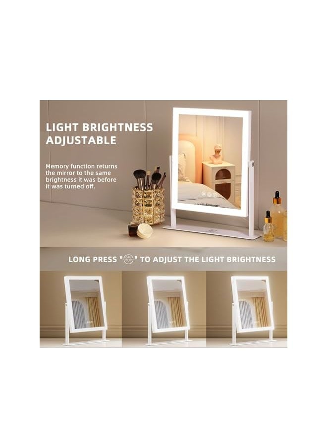 The Bros Vanity Mirror with Lights Light Strip Makeup Mirror 3 Color Modes Makeup Mirror with Lights Hollywood Mirror Smart Touch Control 10X Magnification 360°Rotation  - Image 3
