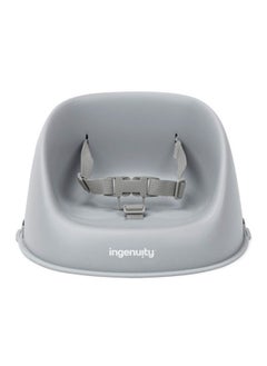 ingenuity My Spot Easy-Clean Booster Seat – Easy to Clean, Lightweight, Attaches to Most Chairs, Grey (6–36 Months)  - Image 1