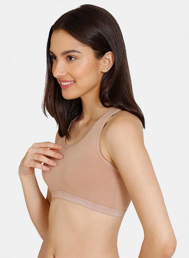 zivame Set of 2 - Zivame Non-Padded Non-Wired Teen Bra with Racerback