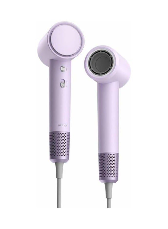 HD188A Purple EU - High-Speed Hair Dryer with 200mil Negative Ions, RGB LED Ring, Low Noise, Dual-Speed, Travel-Friendly & Stylish Design - Image 1