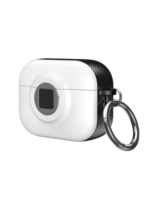 Airpodspro2 Earphone Set For Apple Headphone Lock Soft Shell Protective Shell 3 Generation Creative Earphone Case-Color:White-Applicable Models:AirpodsPro2