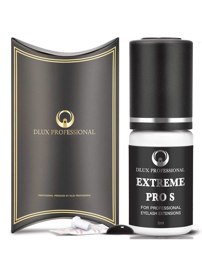 DLUX PROFESSIONAL Eyelash Extension Glue For Professionals 8 Weeks Retention 1 Sec Drying Time Latex Free Semi Permanent Individual & Volume Lash Extension Glue - Image 1