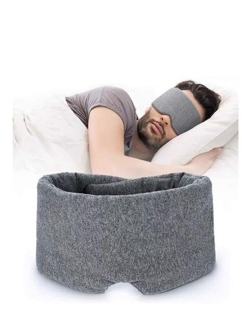 Generic Soft Blackout Sleep Mask Comfortable Breathable Adjustable Airplane Blindfold with Travel Bag Best Nighttime Companion for Women, Men and Kids - Image 1