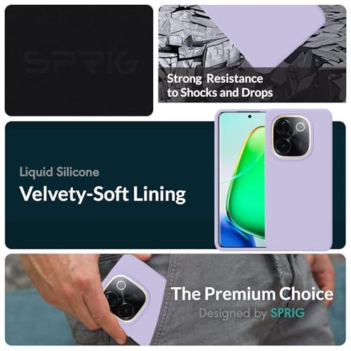 SPRIG Compatible with iQOO Z9S Pro Premium SilkTone Back Cover Drop Tested Shock Proof Mobile Case for Men, Women, Boys and Girls with Camera Protection (Light Purple) - Image 4