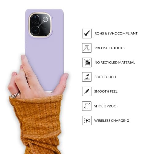 SPRIG Compatible with iQOO Z9S Pro Premium SilkTone Back Cover Drop Tested Shock Proof Mobile Case for Men, Women, Boys and Girls with Camera Protection (Light Purple) - Image 3
