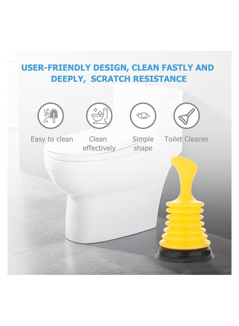 KASTWAVE Mini Sink Plunger with Short Handle, Kitchen Drain Plunger, Strong Suction Power to Unclog Slow Sinks, Drains, Tubs, Showers, Yellow 2-Pack - Image 4