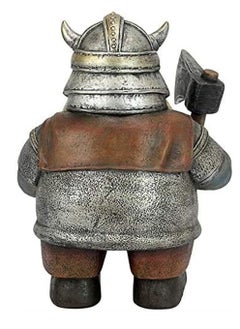 SYOSI Viking Victor Norse Dwarf Gnome Statue Door Greeting Nordic Dwarf Warriors Garden Gnome Figurines Ornaments Sculpture Color Decoration for Indoor Outdoor Patio Lawn Home Yard Decor Porch Mini Size  - Image 4