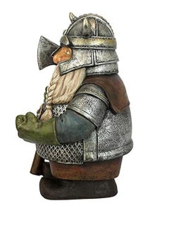 SYOSI Viking Victor Norse Dwarf Gnome Statue Door Greeting Nordic Dwarf Warriors Garden Gnome Figurines Ornaments Sculpture Color Decoration for Indoor Outdoor Patio Lawn Home Yard Decor Porch Mini Size  - Image 5