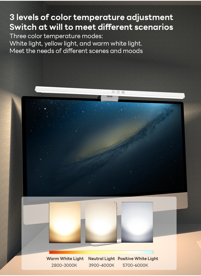 Sharpdo - Computer Monitor Light LED Dimmable Screen Light Bar Touch Control USB Powered Screen Bar with Stepless Dimming Eye Caring Anti-Glare Screen Light Monitor Lamp - Image 1