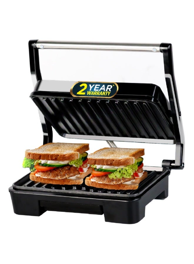 iBELL SM1515 Sandwich Maker with Floating Hinges, 850 Watt, Panini/Grill/Toast (Black)