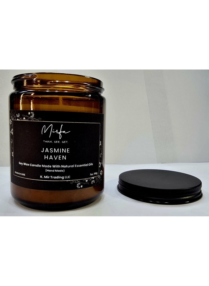 مرفا شمعة معطرة في وعاء زجاجي - عبق الياسمين - Image 2