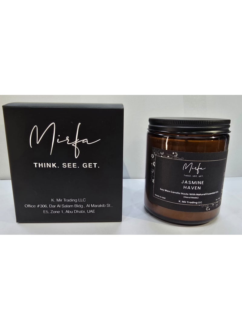 مرفا شمعة معطرة في وعاء زجاجي - عبق الياسمين - Image 4