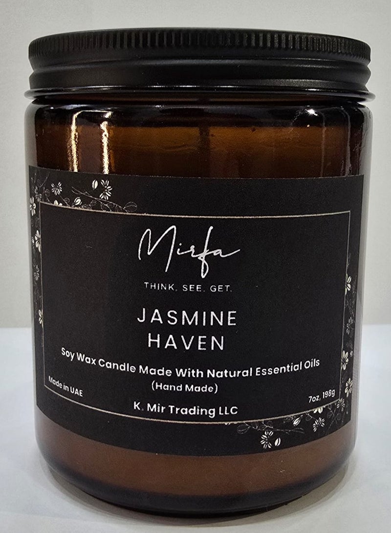 مرفا شمعة معطرة في وعاء زجاجي - عبق الياسمين - Image 3