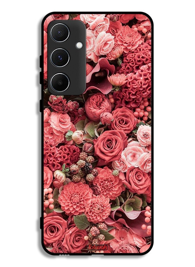 Tolwak Samsung Galaxy A55 5G Protective Case Cover Peach Roses  - Image 1