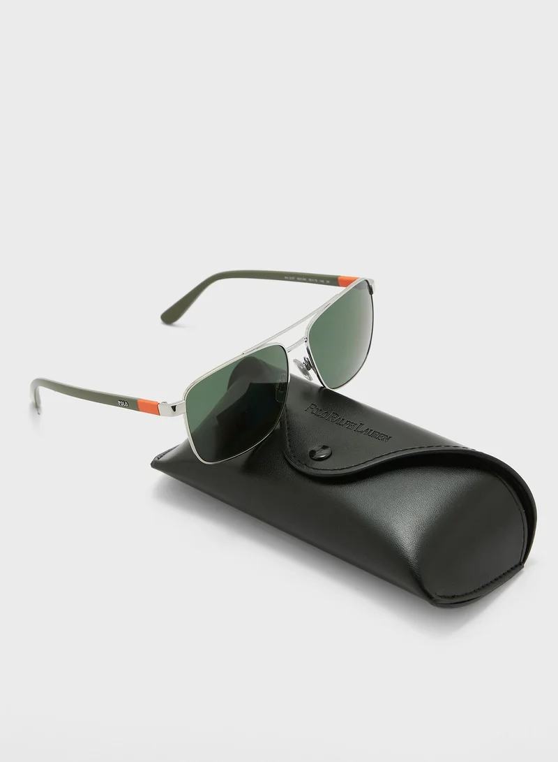 POLO RALPH LAUREN 0Ph3137 Aviator Sunglasses