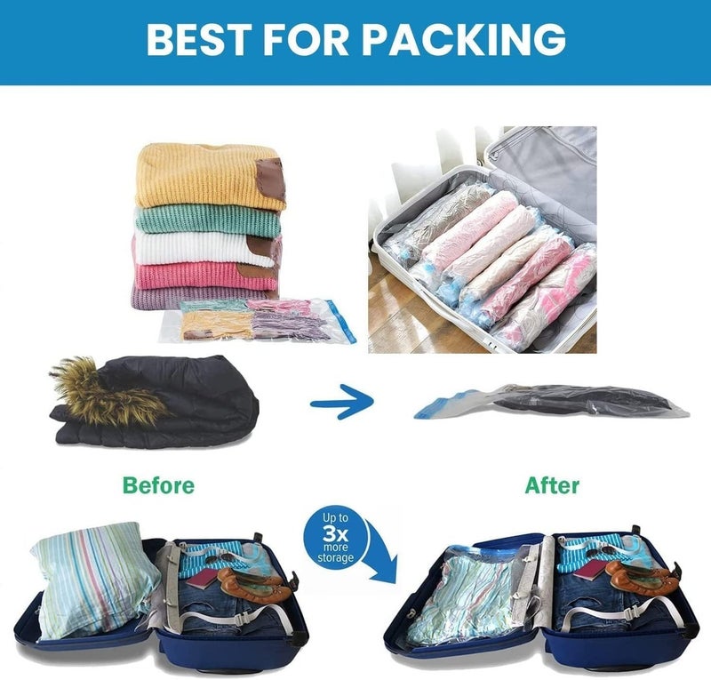 BS B&S Vacuum Storage Bag 6pc Set with Hand Pump - Image 5