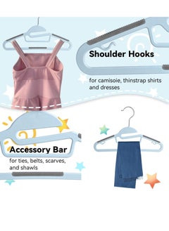 Red Dot Gift 50 Pack of Non-Slip Kids Hangers, Plastic Hangers, S-Slide 12″ (30cm) with 360° Swivel Hook Space Saving for Children Closet.  - Image 4