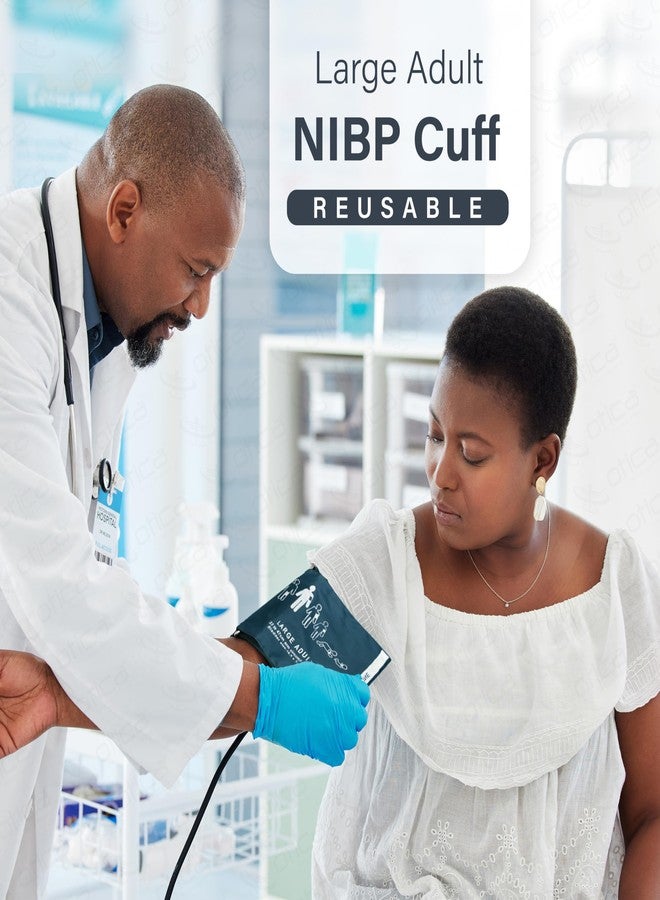 OTICA Reusable NIBP Cuff Arm Bp Monitor Cuff for Multipara Patient Monitor (Not For Home BP Monitor) (Large Adult(33-47cm)) - Image 2