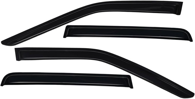 Lightronic WV94293 Tape-on Window Visors Rain Guards Smoke Tint 4PCS Set for 2011-2019 Ford Explorer - Image 1