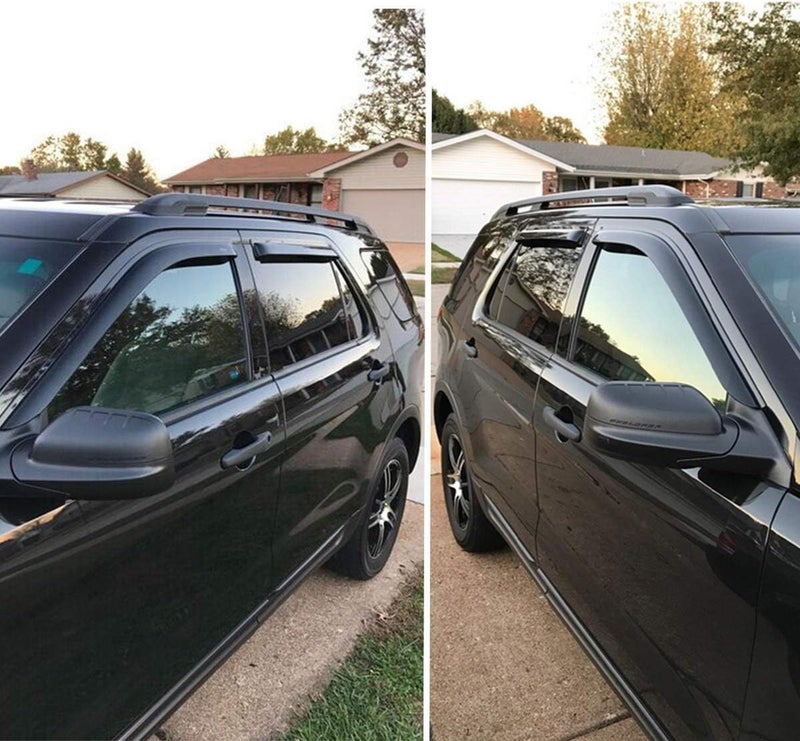 Lightronic WV94293 Tape-on Window Visors Rain Guards Smoke Tint 4PCS Set for 2011-2019 Ford Explorer - Image 4