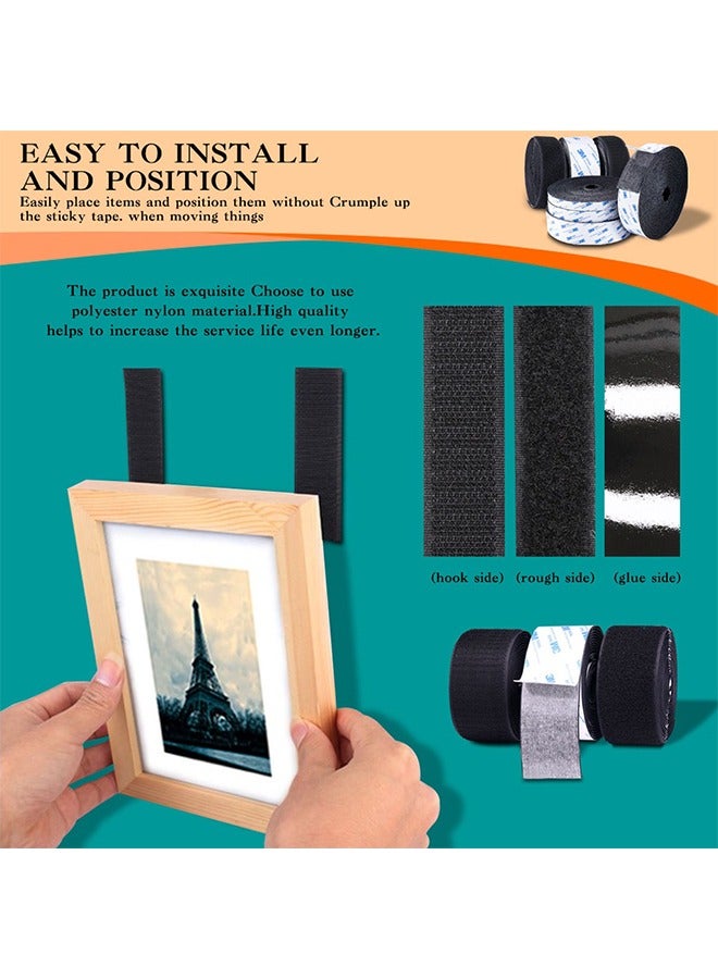 Self Adhesive Back Velcro Tape, Durable Hook Loop Tape, Sticky Hook And Loop Strip Tape, Heavy Duty Reusable Double Sided Adhesive Back Fastening Tape/12.5mm*1m - Image 4