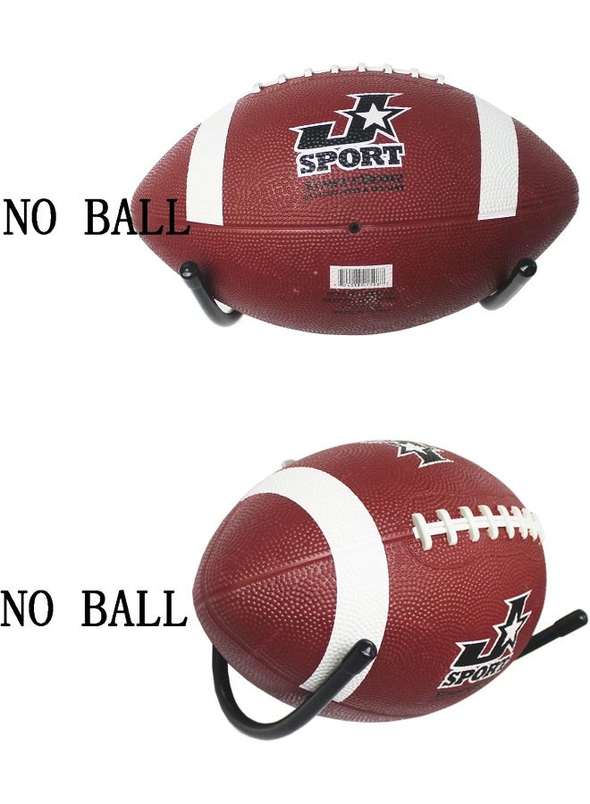 YYST Football Wall Mount Football Wall Rack Holder Display Storage Rack Black-No Ball Included - Image 1