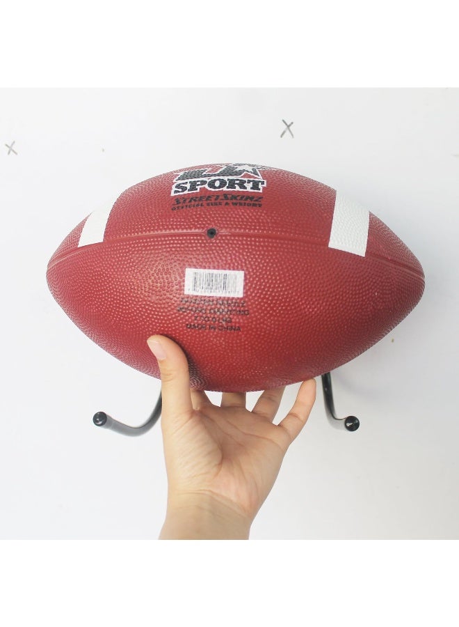 YYST Football Wall Mount Football Wall Rack Holder Display Storage Rack Black-No Ball Included - Image 4