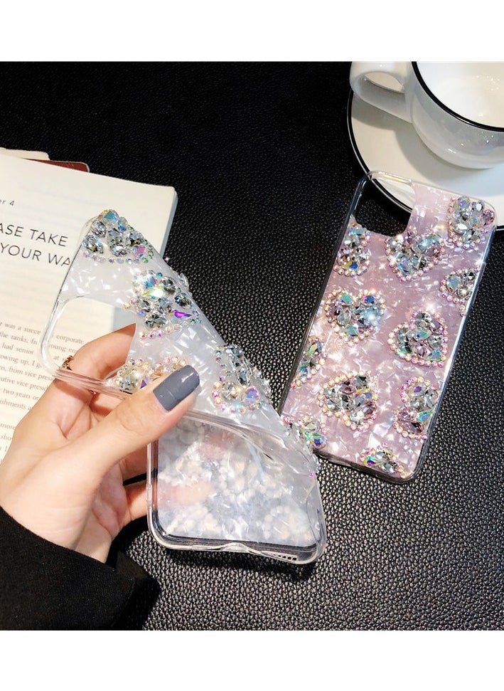 Miluraining - Case for iPhone 13 Pro Max case, Diamond Luxurious sparkling phone case with heart patterm, Case Compatible with iPhone 13 Pro Max, Anti-Scratch Phone Fashion Cover Women Girls - Image 1