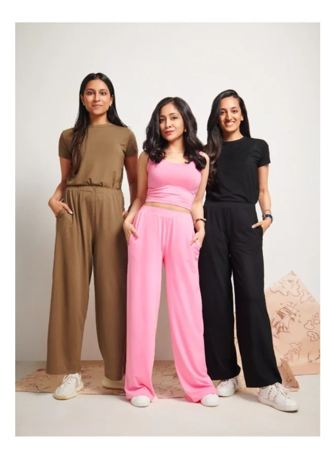NeceSera Pink Supima Set with Crop Top