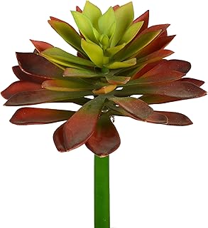 Vickerman Everyday 10" Artificial Red and Green Succulent Stem 2 Pack - Faux Indoor Decorative Plant - Greenery for - Image 1