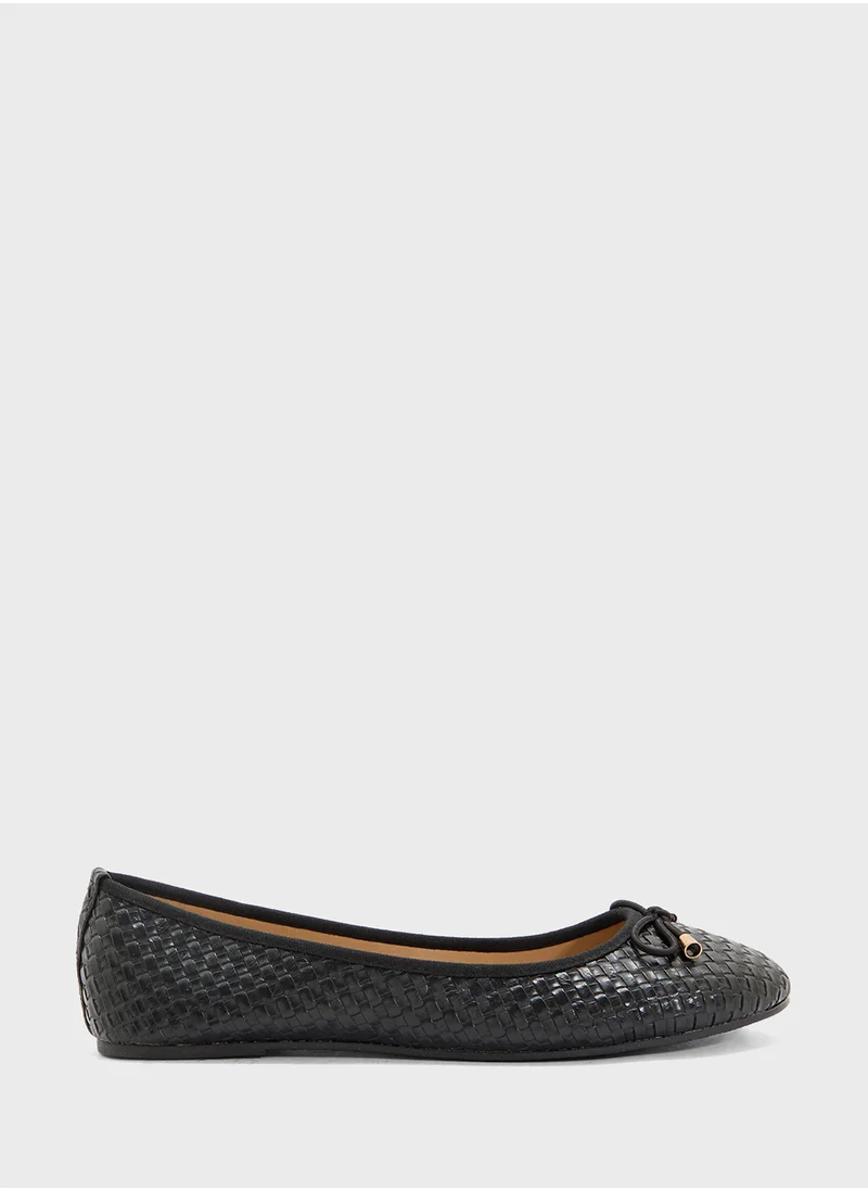 ELLA Woven Detail Ballerina