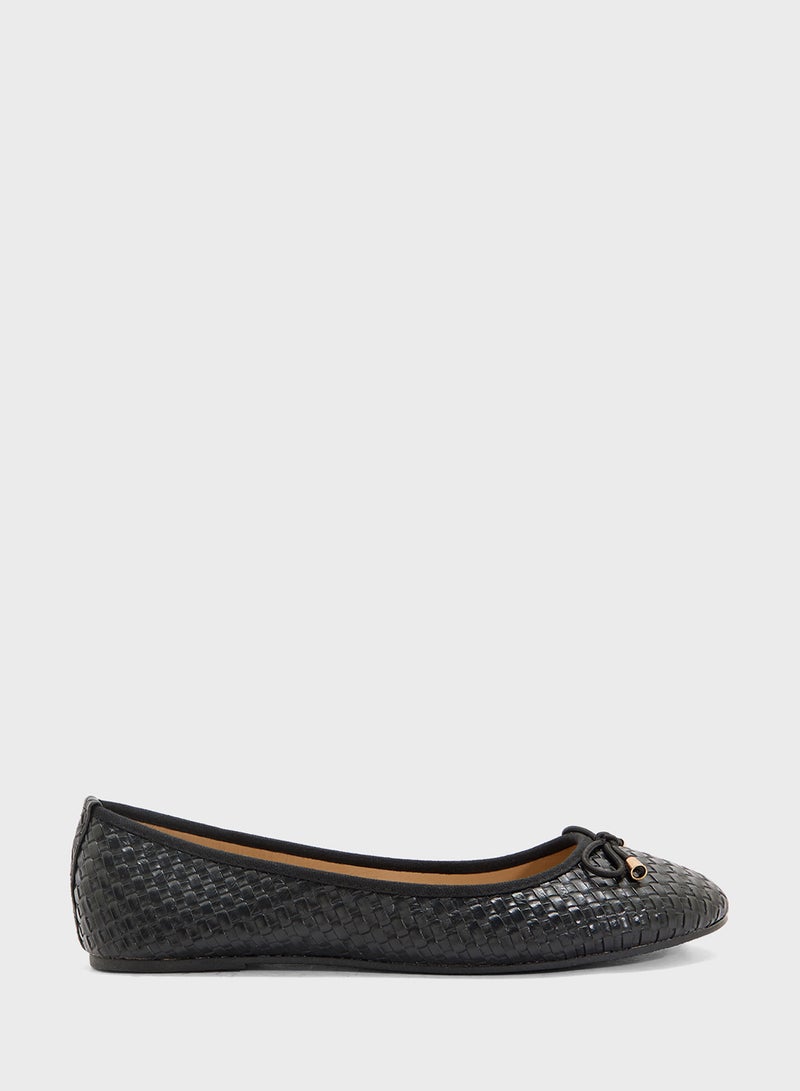 Spot-On Woven Detail Ballerina  - Image 1