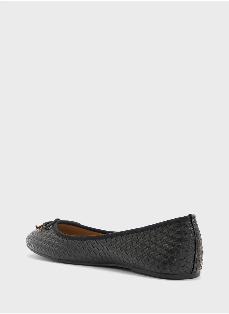 ELLA Woven Detail Ballerina