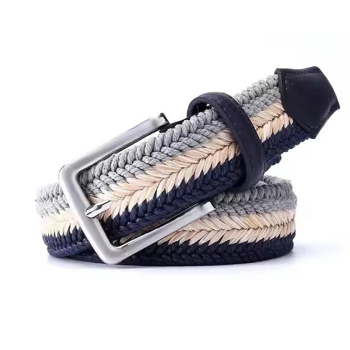 Bluejw Adjustable Herringbone Woven Waxed Rope Straw Blend Canvas Belt Waist Trimmers for Men Women - Image 5
