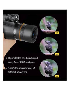 GENNEXT Telescope Monocular Waterproof High Definition Telescope Spotting Scope Phone Photography Adapter For Bird Watching Scenery Black  - Image 2