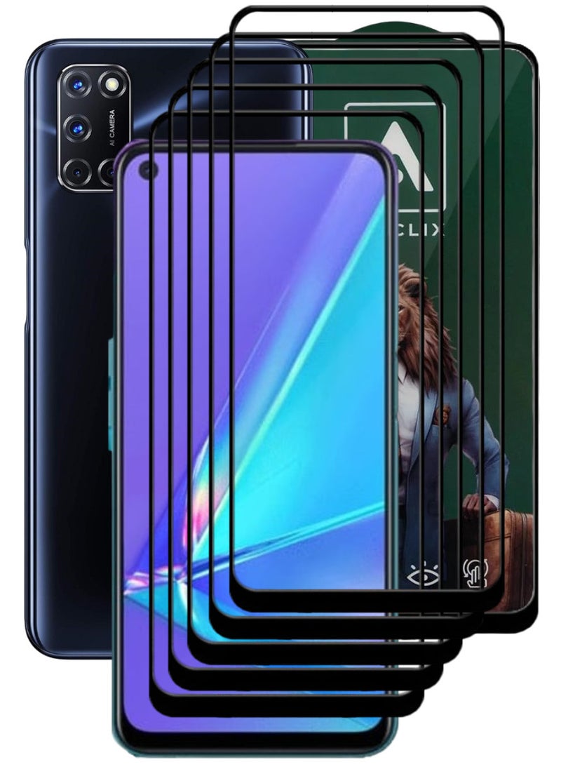 ACLIX 5 Pieces Antistatic ESD Dustproof Premium Quality High Definition Tempered Glass Screen Protector Designed For Oppo A92 - Image 1