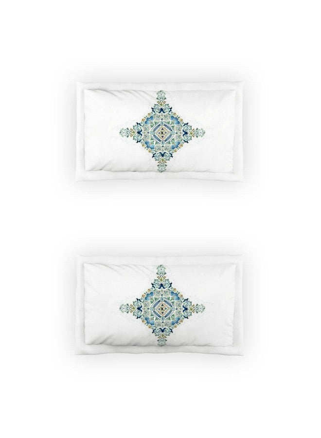 DDECOR Live beautiful Ddecor - Pack of 1 Superia Ethnic 100% Cotton Double Bedsheet with 2 Pillow Covers - Green  - Image 4