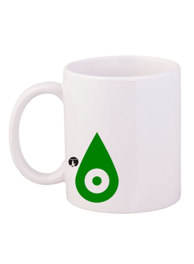 RKN Digimon Printed Mug White/Green 12ounce