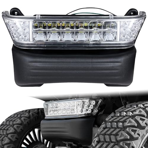 WEKANI Upgrade Golf Cart Headlight Kit with Bumper for Club Car Precedent 2004-UP, Golf Cart Front LED Light Kit Replacement 12V for Club Car Precedent - Image 1