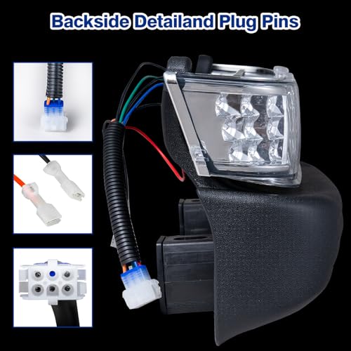 WEKANI Upgrade Golf Cart Headlight Kit with Bumper for Club Car Precedent 2004-UP, Golf Cart Front LED Light Kit Replacement 12V for Club Car Precedent - Image 3
