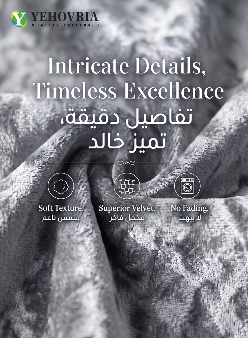 ياخوفريا طقم أغطية خداديات مخملي راقي قطعتين مقاس 45×45 سم كيس وسادة ديكور ناعم قماش مخمل الثلج بسحاب مخفي لتزيين الكنب والمجالس وغرفة المعيشة - رمادي فاتح أنيق - Image 4