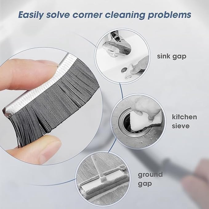 ZUNBELLA Gap Cleaning Brush, Hard Bristle Crevice Cleaning Brush Tool for House, Multifunctional Dead Corner Cleaning Brush for Tiles, Sliding Window, Bathroom, Kitchen, Toilet- (Pack of 7)- Ur- 774 - Image 3