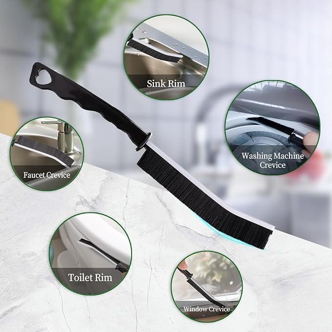 ZUNBELLA Gap Cleaning Brush, Hard Bristle Crevice Cleaning Brush Tool for House, Multifunctional Dead Corner Cleaning Brush for Tiles, Sliding Window, Bathroom, Kitchen, Toilet- (Pack of 7)- Ur- 774 - Image 4
