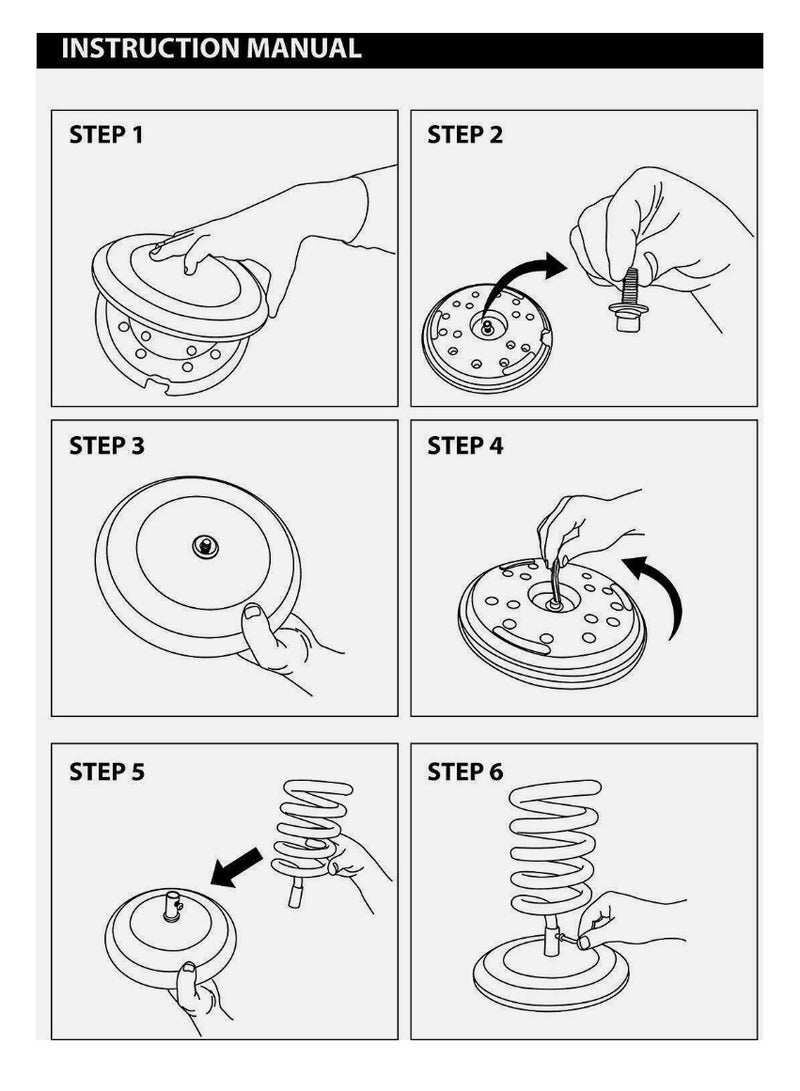 لا بيرلا  تك حامل مجفف شعر للطاولة مصنوع من الاكريليك بتصميم زنبركي حلزوني لتنظيم المكتب وصالونات التجميل والحلاقة، لون اسود - Image 3