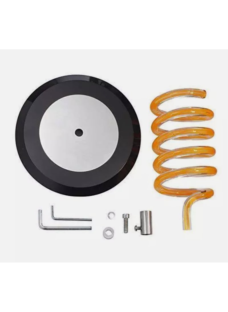 لا بيرلا  تك حامل مجفف شعر للطاولة مصنوع من الاكريليك بتصميم زنبركي حلزوني لتنظيم المكتب وصالونات التجميل والحلاقة، لون اسود - Image 4