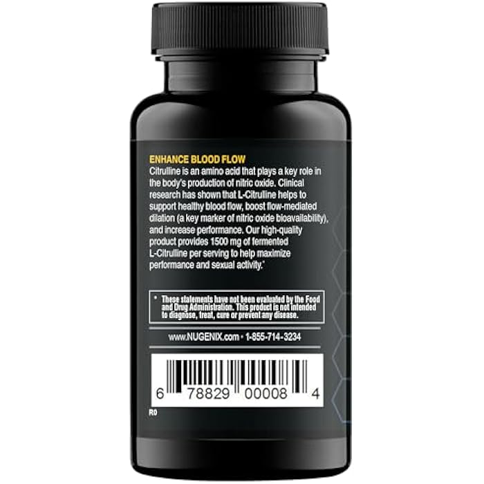 Nugenix Essentials L-Citrulline Supplement for Enhanced Blood Flow and Performance - 1500 mg, 60 Capsules - Image 3