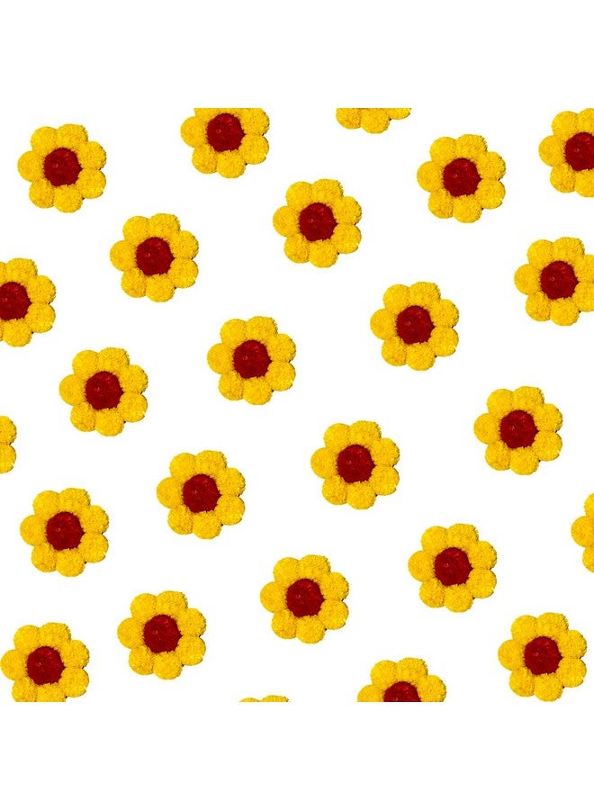 إس 2 إس ديكورات زهور S2S في المنزل | مجموعة من 6 قطع من الخلفيات البسيطة والسهلة (أحمر وأصفر) - Image 2