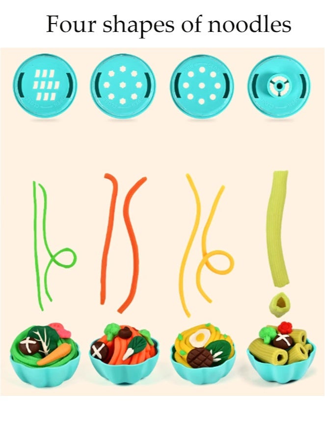 Aikenn 38PCS Playdough Accessories Kit  Clay Dough Tool Kit for Kids 12 Colors PlasticinePlastic DIY Plasticine Set with Modelling Tools Clay Color Dough Toolsfor Girls Boys(Noodle Set) - Image 4